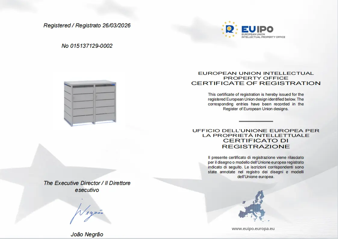Patent Certificate No. 015137129-0002