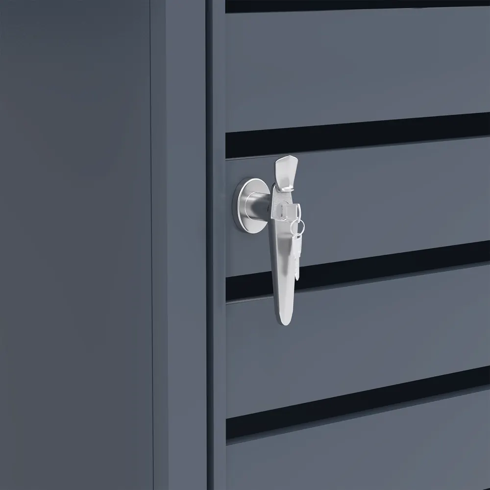 Garbage can storage key lock detail