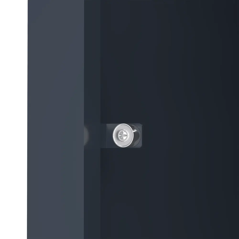 Garbage can storage magnetic catch detail