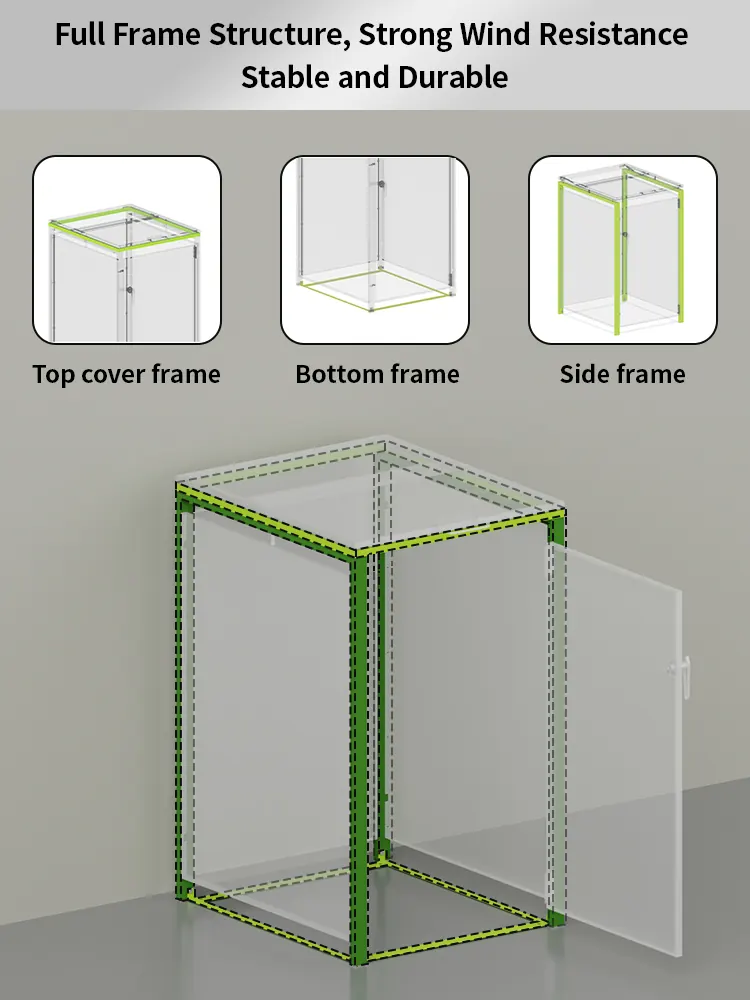 Garbage can storage reinforced structure detail