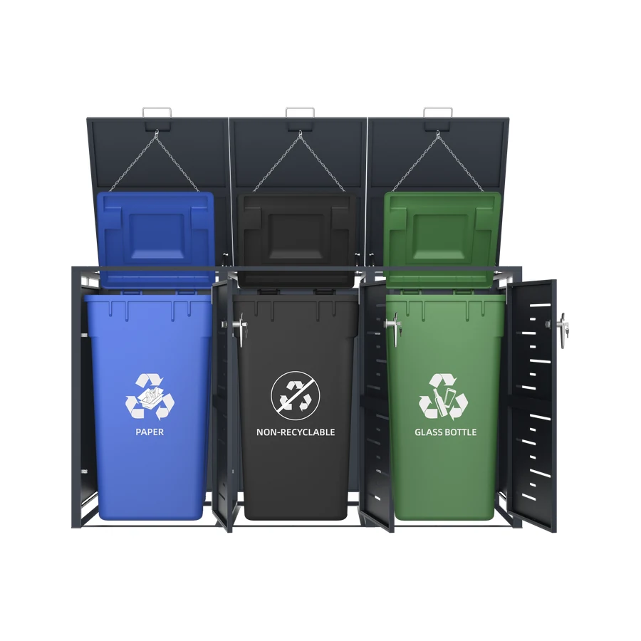 Patented garbage can storage product design 3