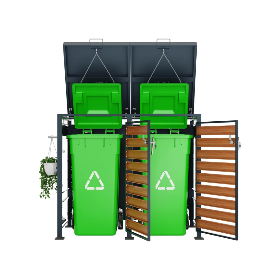 Patented garbage can storage product design 5