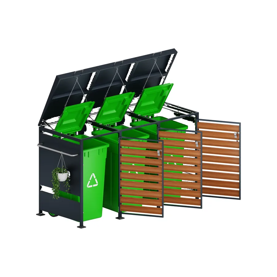 Patented garbage can storage product design 6