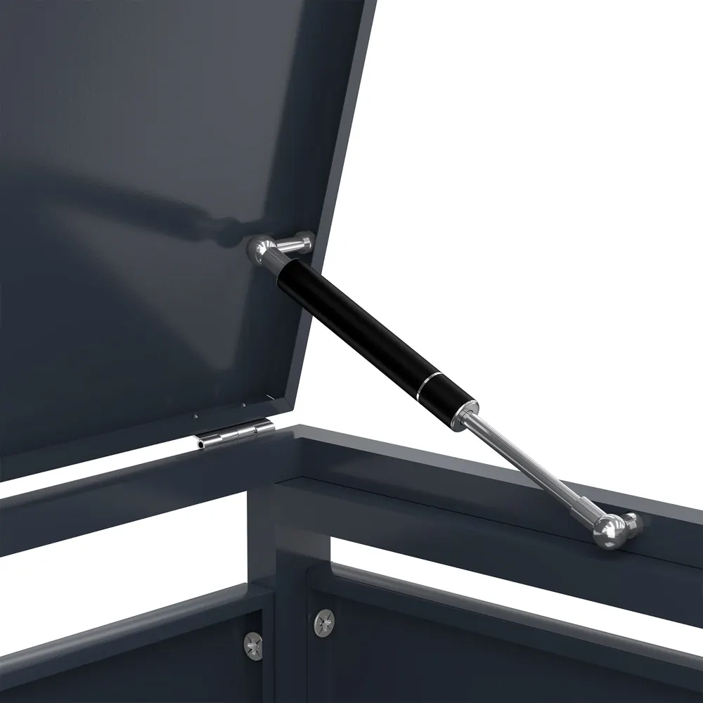 Garbage can storage pneumatic rod detail